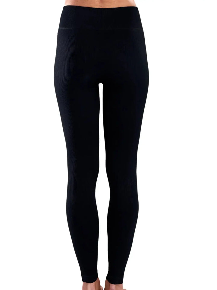 Waist-Cinching Ribbed Leggings Ares Lane